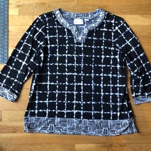Alfred Dunner 3/4 sleeve tunic style shirt